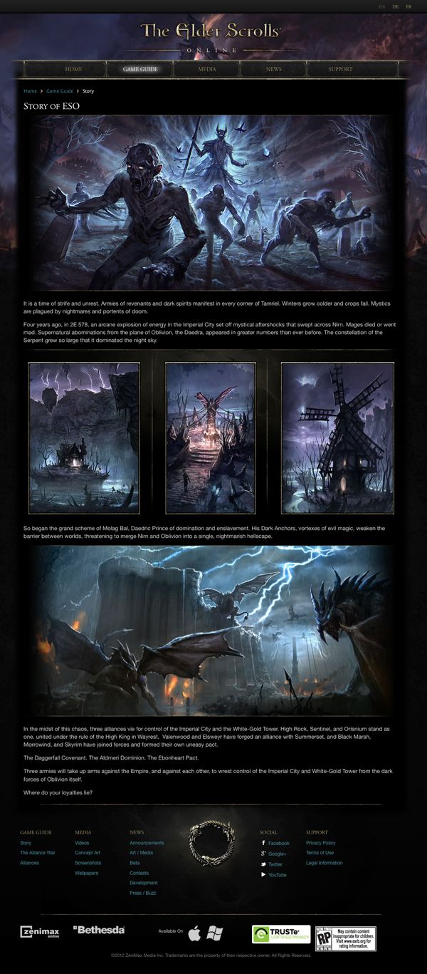 The Story of ESO page